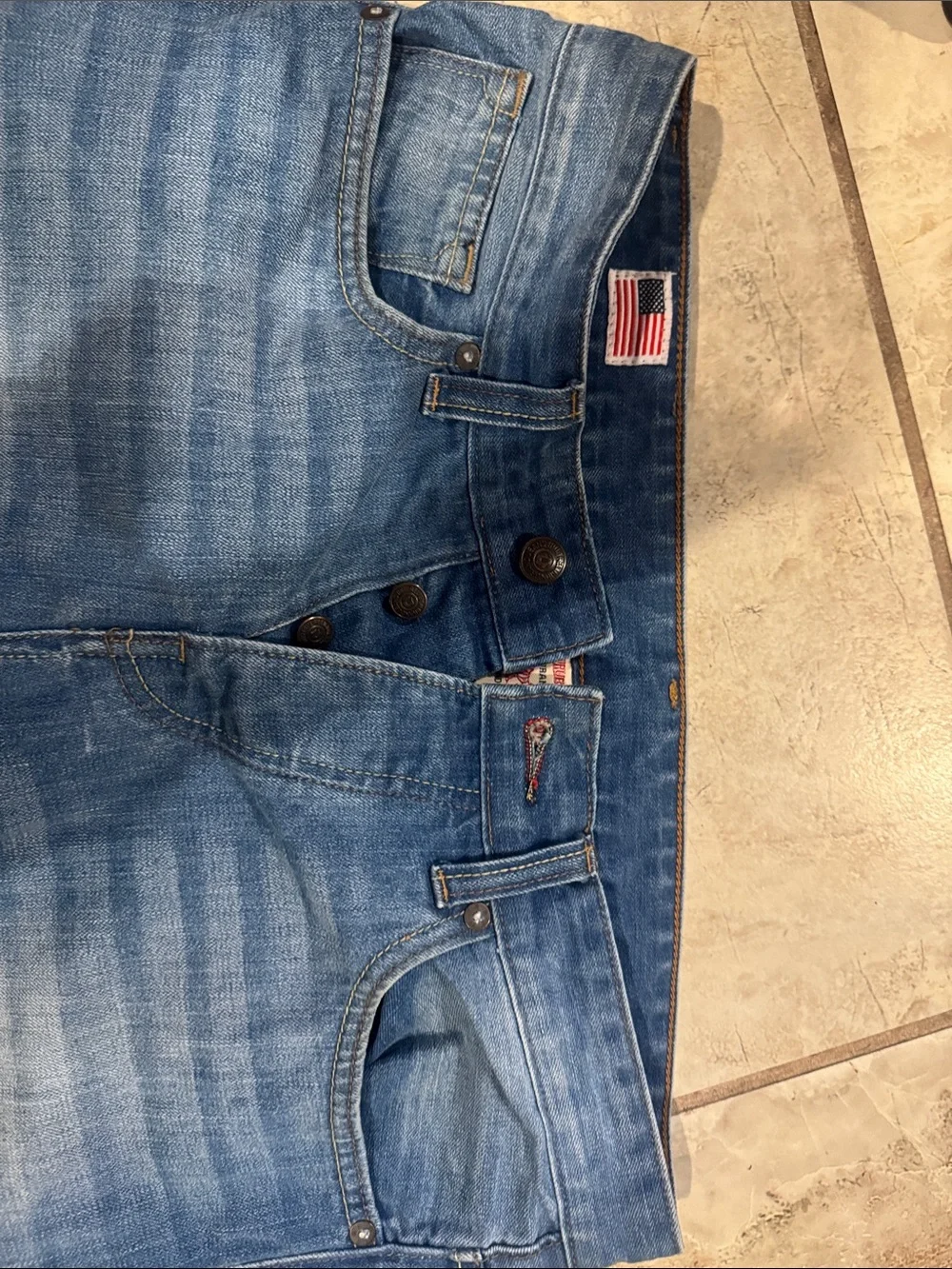 True Religion Ricky Jeans Men’s 32 Light Wash Made in USA Denim